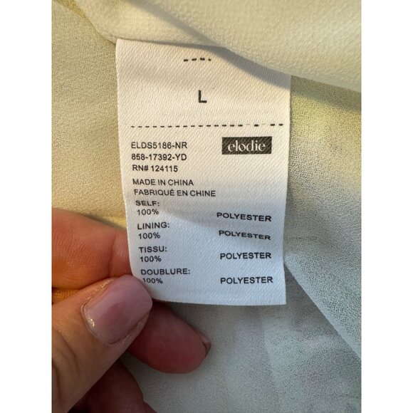 Elodie Dress Rushed Chiffon Print Size Large Sleeveless Rushed Lined Pastel NWT - Picture 4 of 8